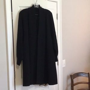 Beautiful Vintage Black Knit Coat & Skirt Set
